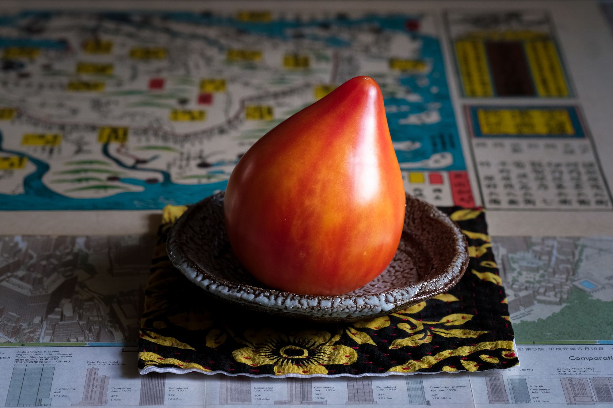 Tomatoes on Japanese ceramic plates taste better